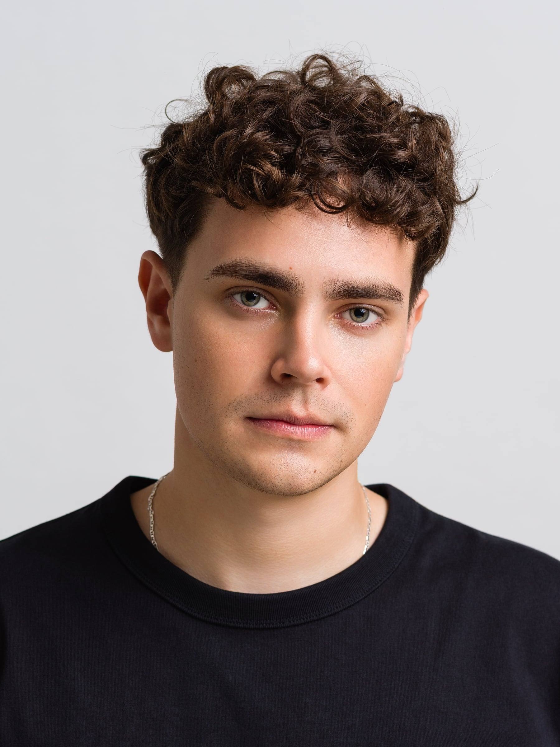 Jorge Tyrakowski in a black T-shirt and black jeans, headshot